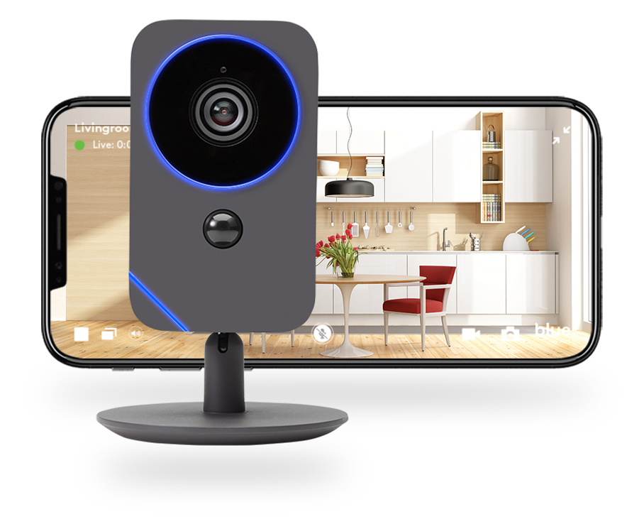 Blue Indoor Home Security Camera | Blue by ADT